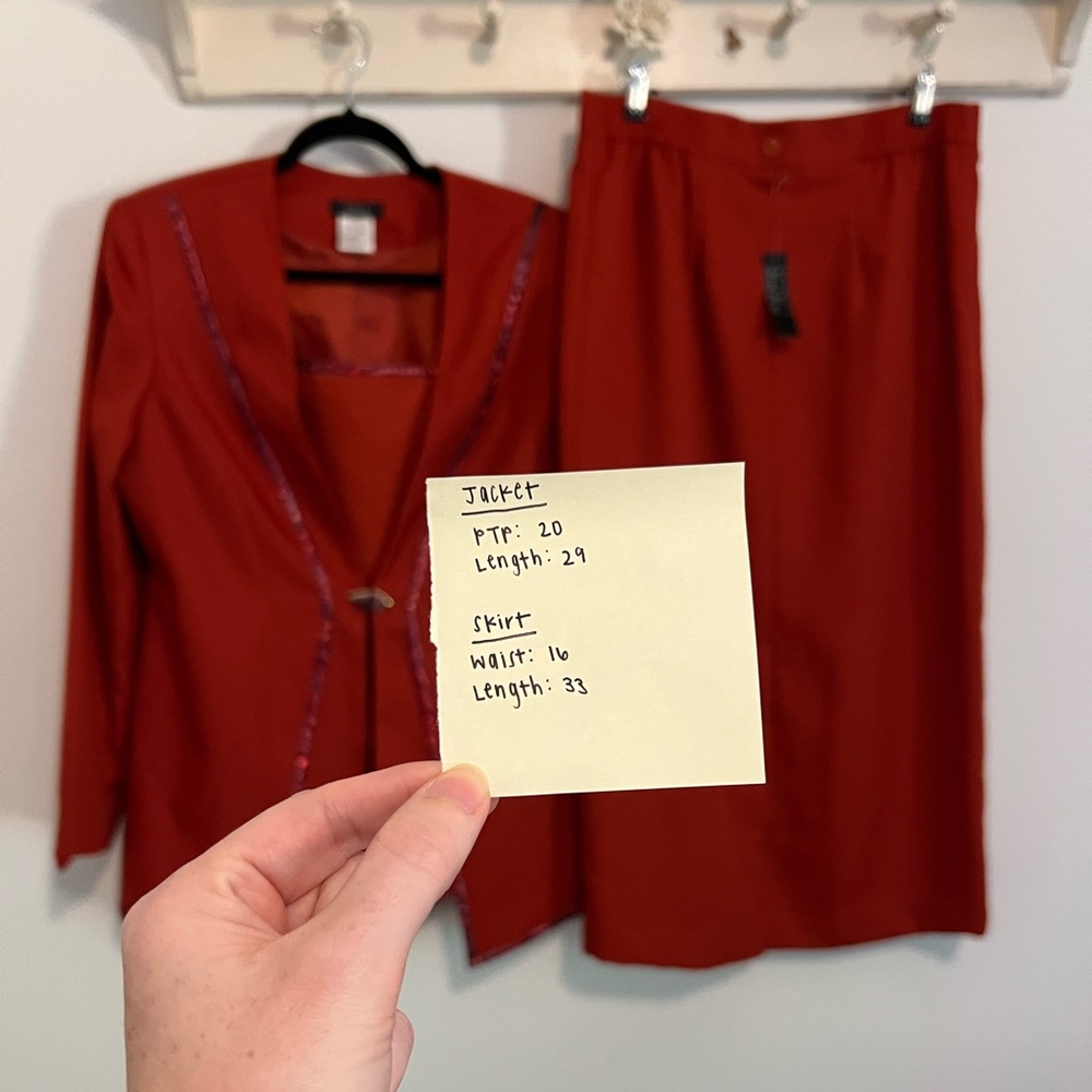 Roma size 12 burnt orange skirt suit set - NWT - Picture 11 of 11
